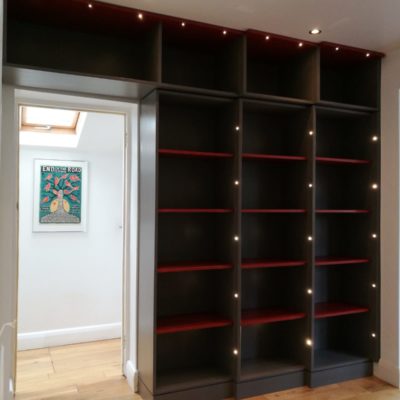 Vinyl Storage with Integrated LED lighting