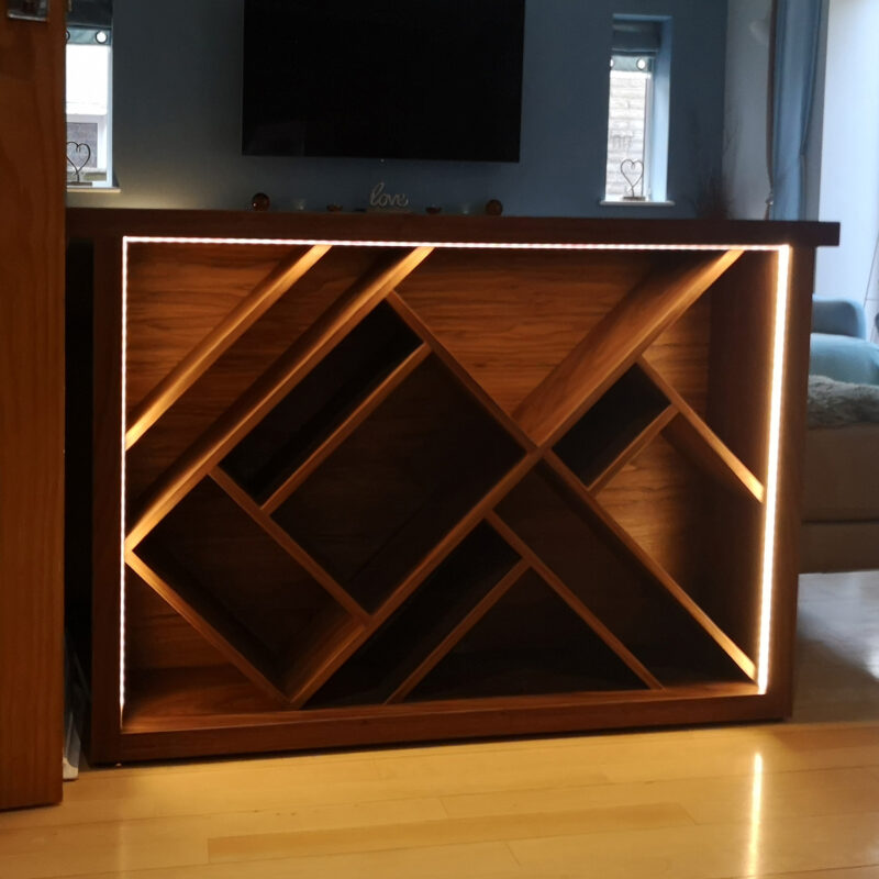 Bespoke Handmade Furniture Cabinet with Integrated Lighting